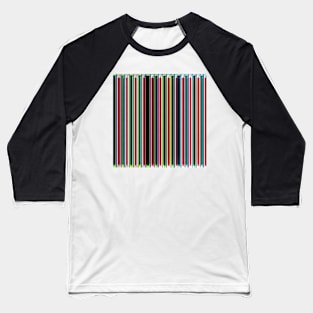 Red and green stripe pattern Baseball T-Shirt